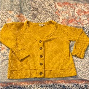 Vince Camuto BOHO Mustard Cardigan Sweater NWOT Oversized MEDIUM